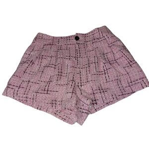 Maeve Pink Tweed High Waist Shorts